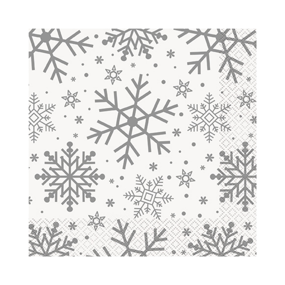 Serv. Gde  Silver & Gold Snowflake 16pz