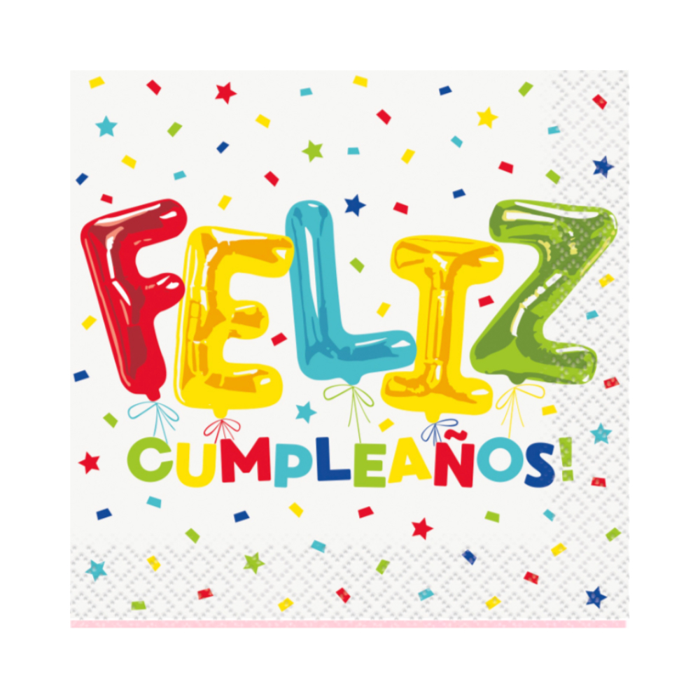 Serv. Gde Feliz Cumpleaños Unique 16pz
