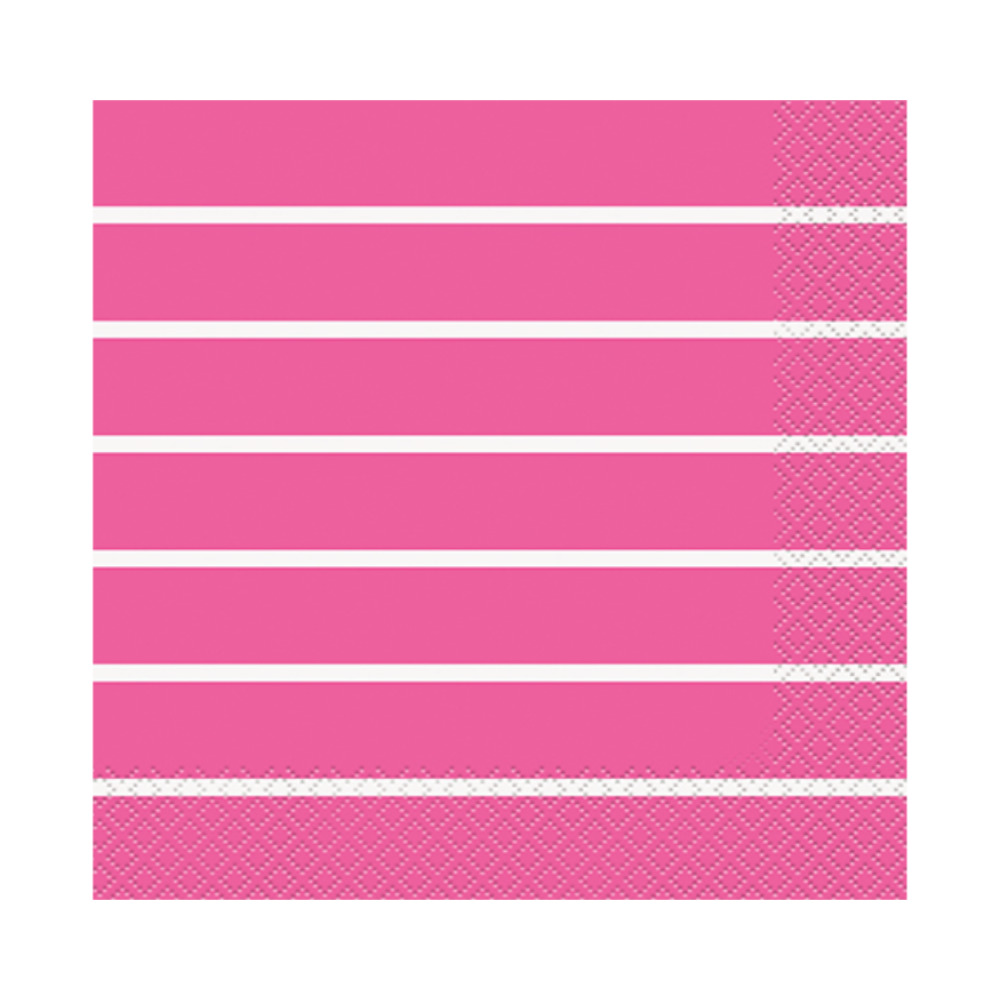 Serv. Gde Striped Hot Pink 16pz