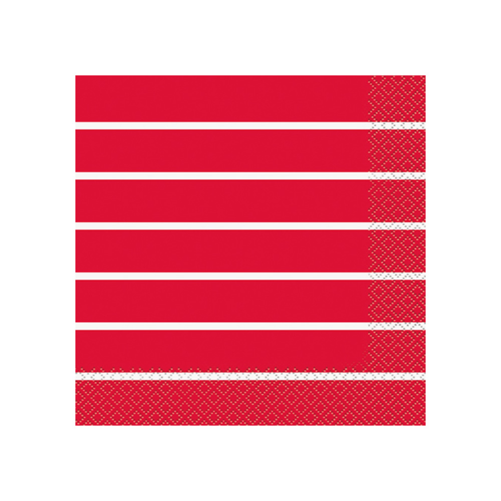 Serv. Gde Striped Red 16pz