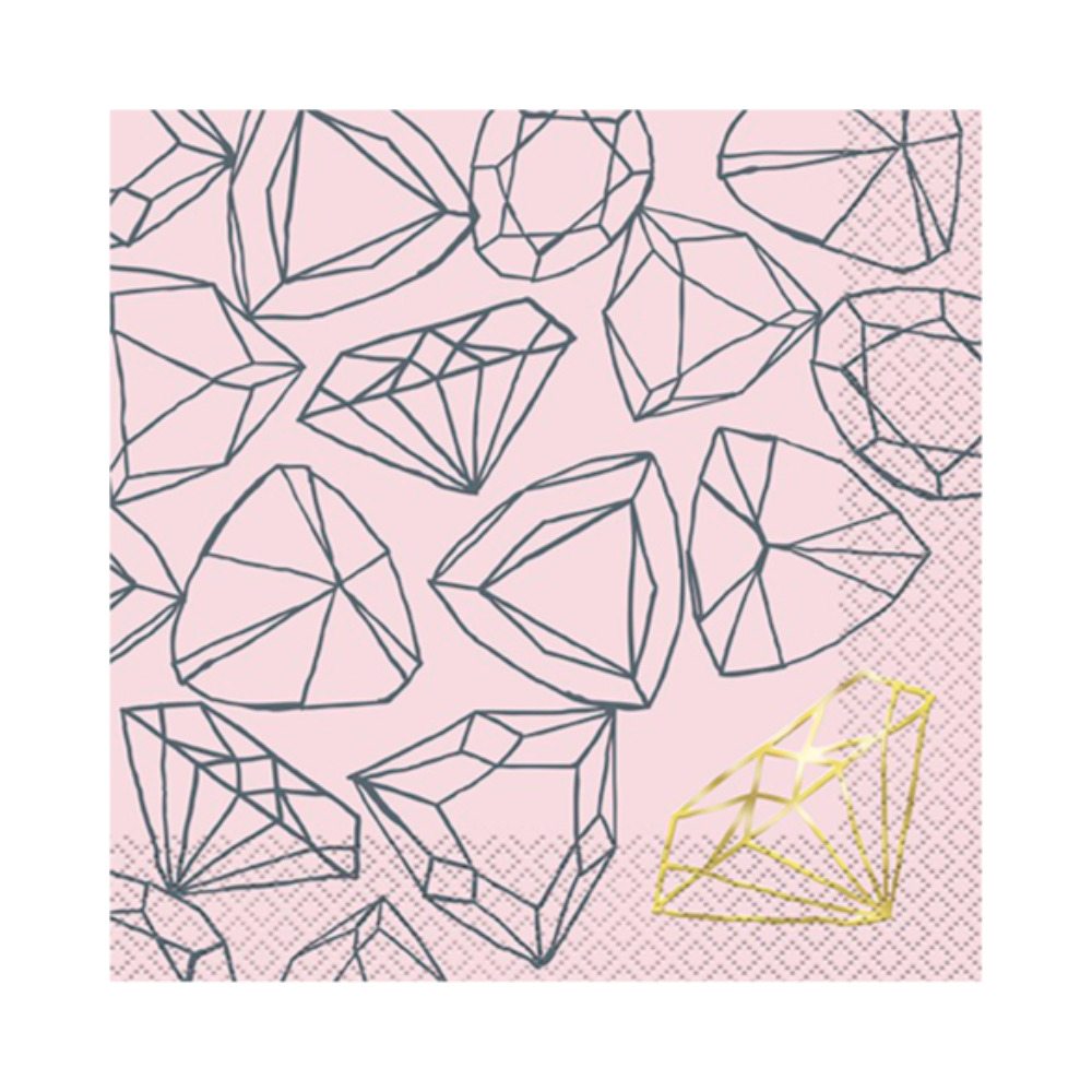 Serv. Gde Foil Pink Diamond 16pz