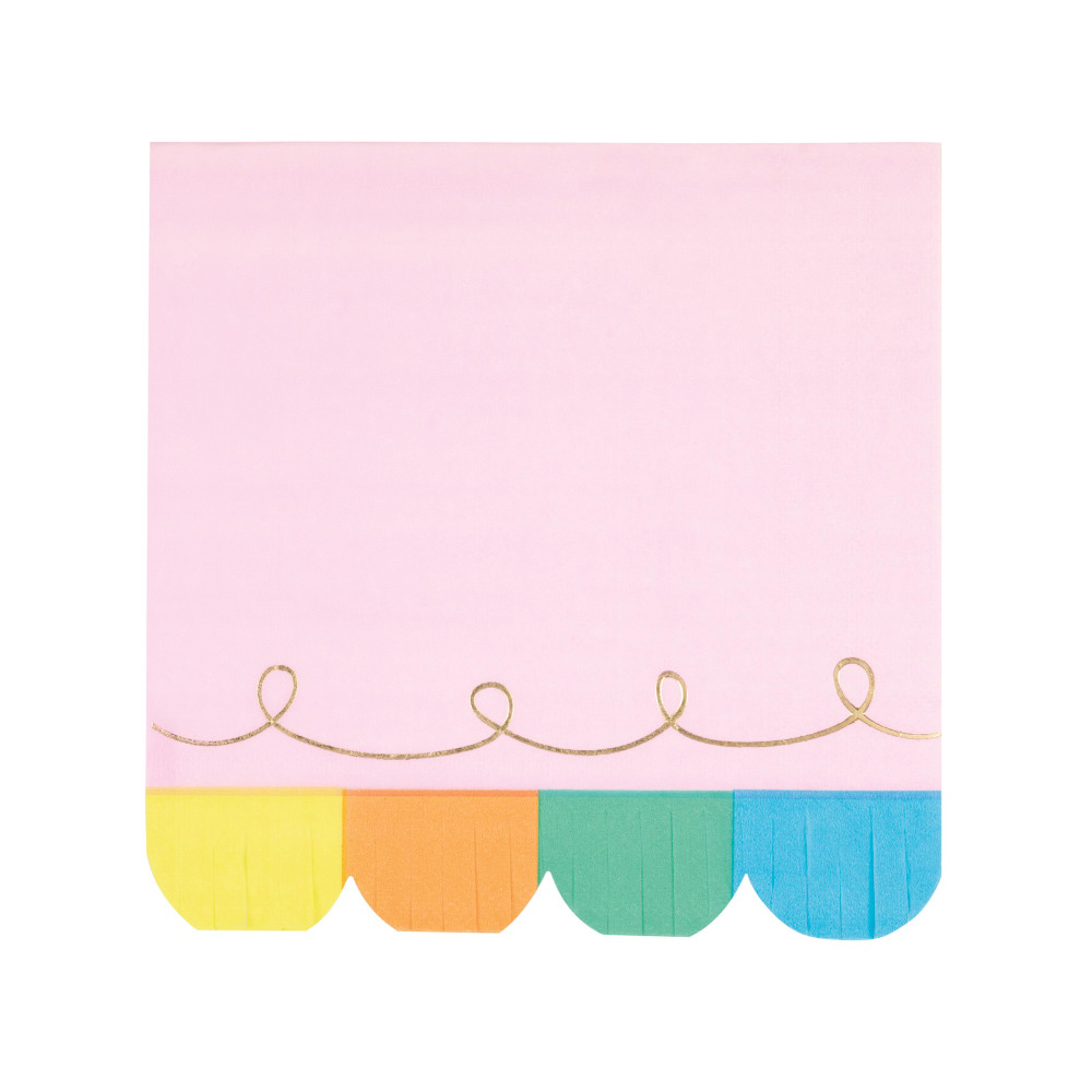 Serv. Gde Foil Rainbow Birthday Sweets 16pz