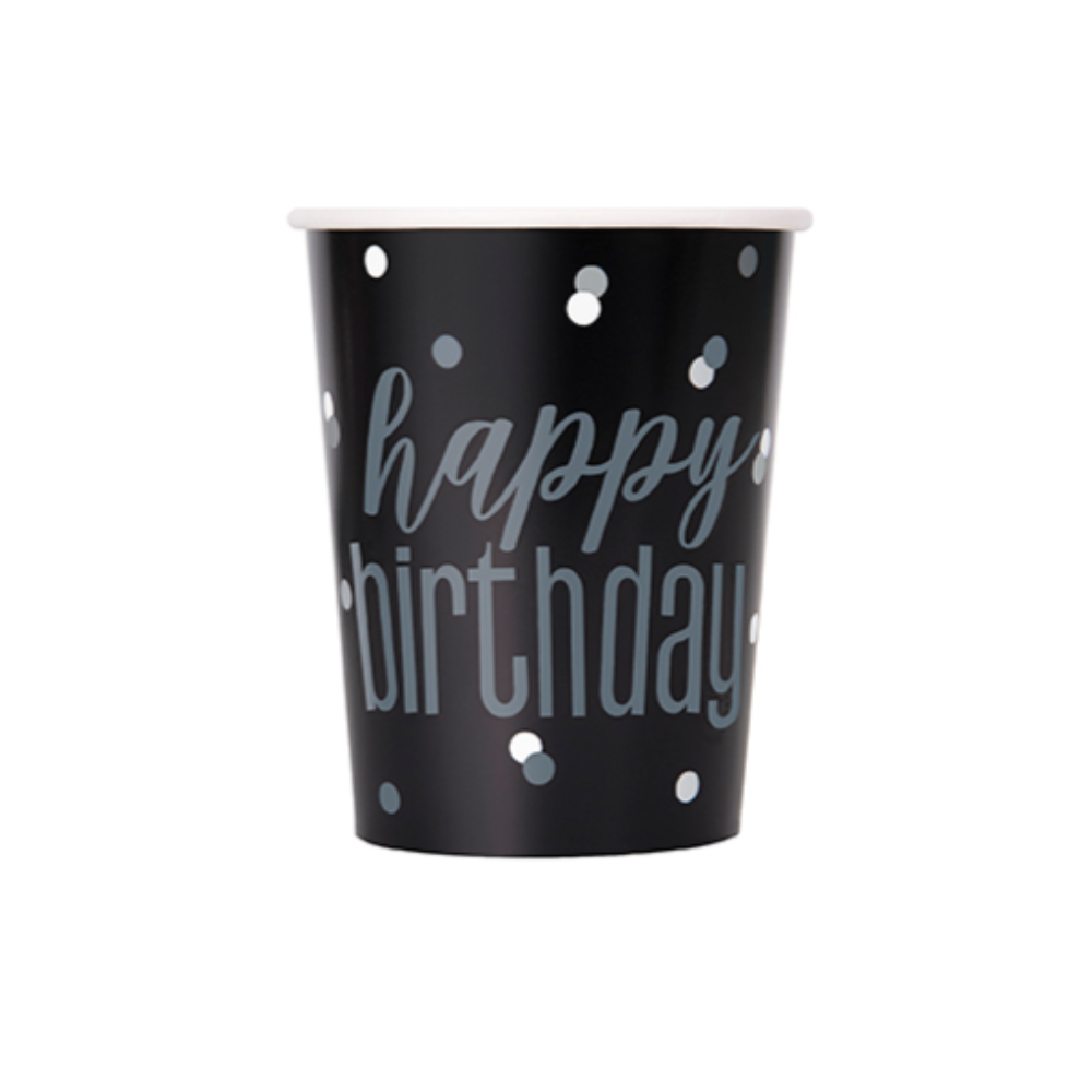 Glitz Black Vaso 9oz HBD
