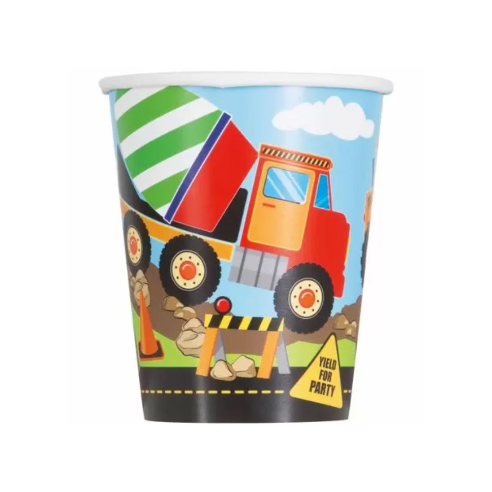 Vaso 9oz Construction Party C/8