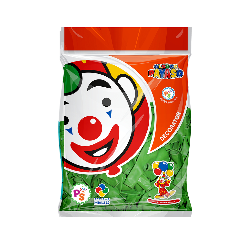 Globo 05" Verde Esmeralda 100pz