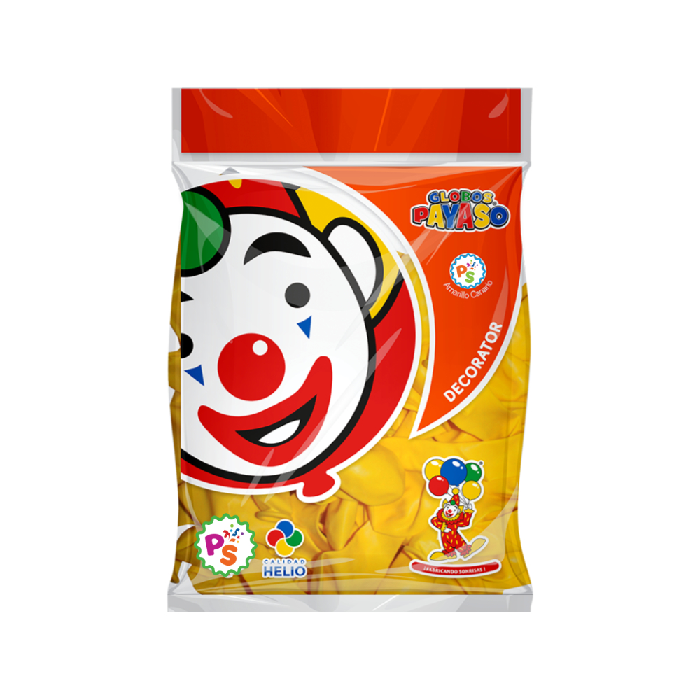 Globo 09" Amarillo Canario 50pz
