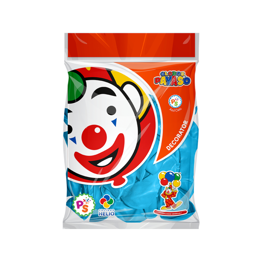 Globo 09" Azul Cielo 50pz