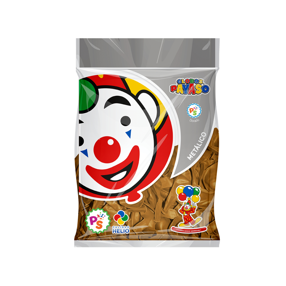 Globo 09" Dorado 50pz