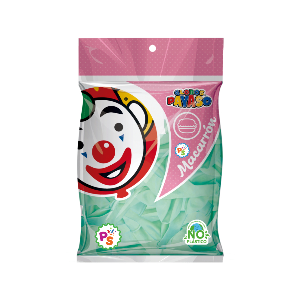 Globo 09" Macarron Menta 50pz