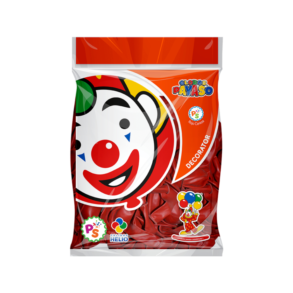 Globo 09" Rojo Cereza 50pz