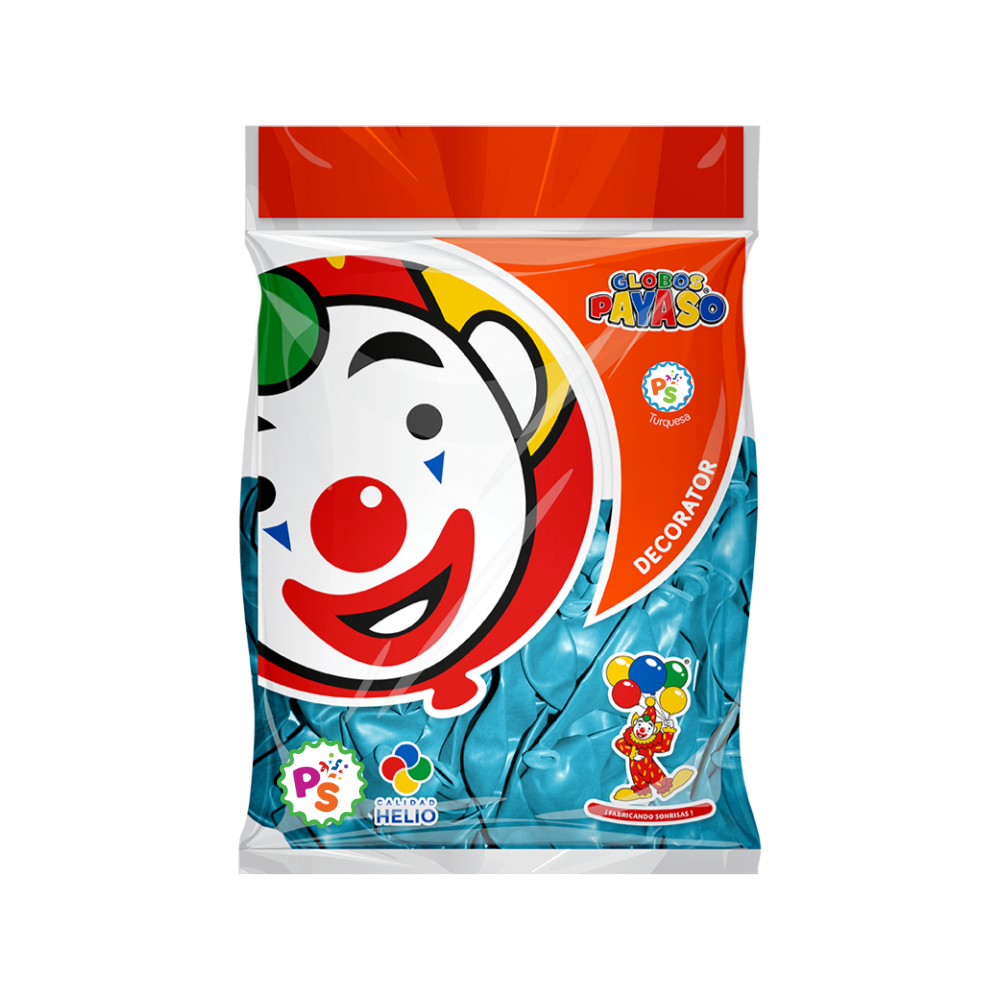 Globo 09" Turquesa 50pz