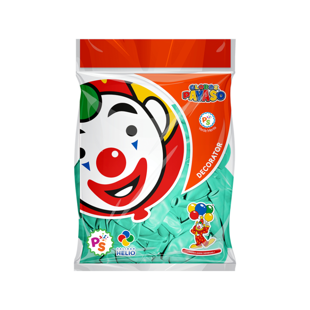 Globo 09" Verde Menta 50pz