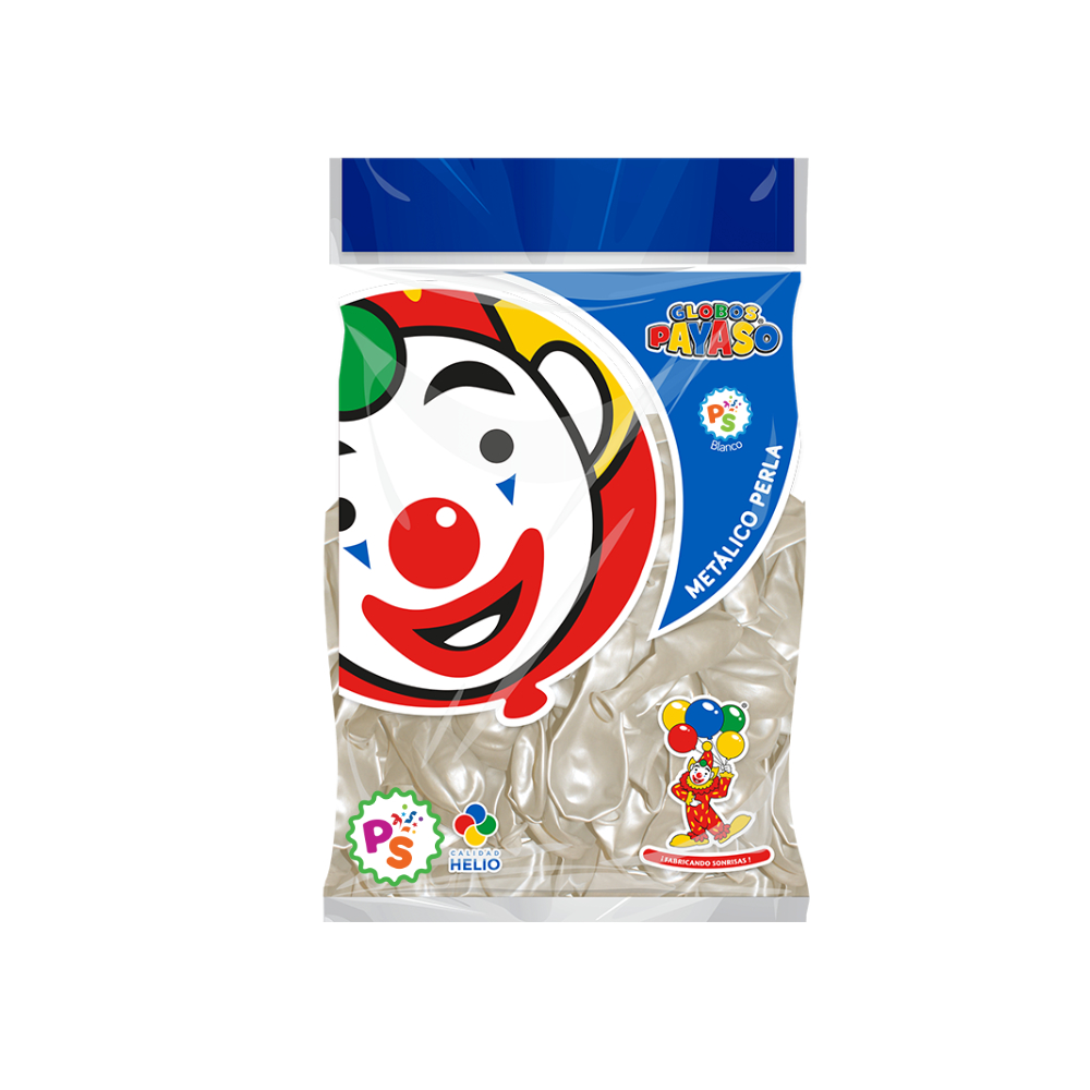 Globo 12" Blanco Perla 50pz