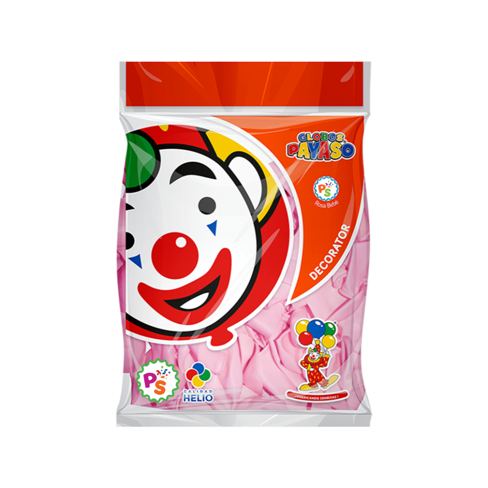 Globo 12" Rosa Bebe 50pz
