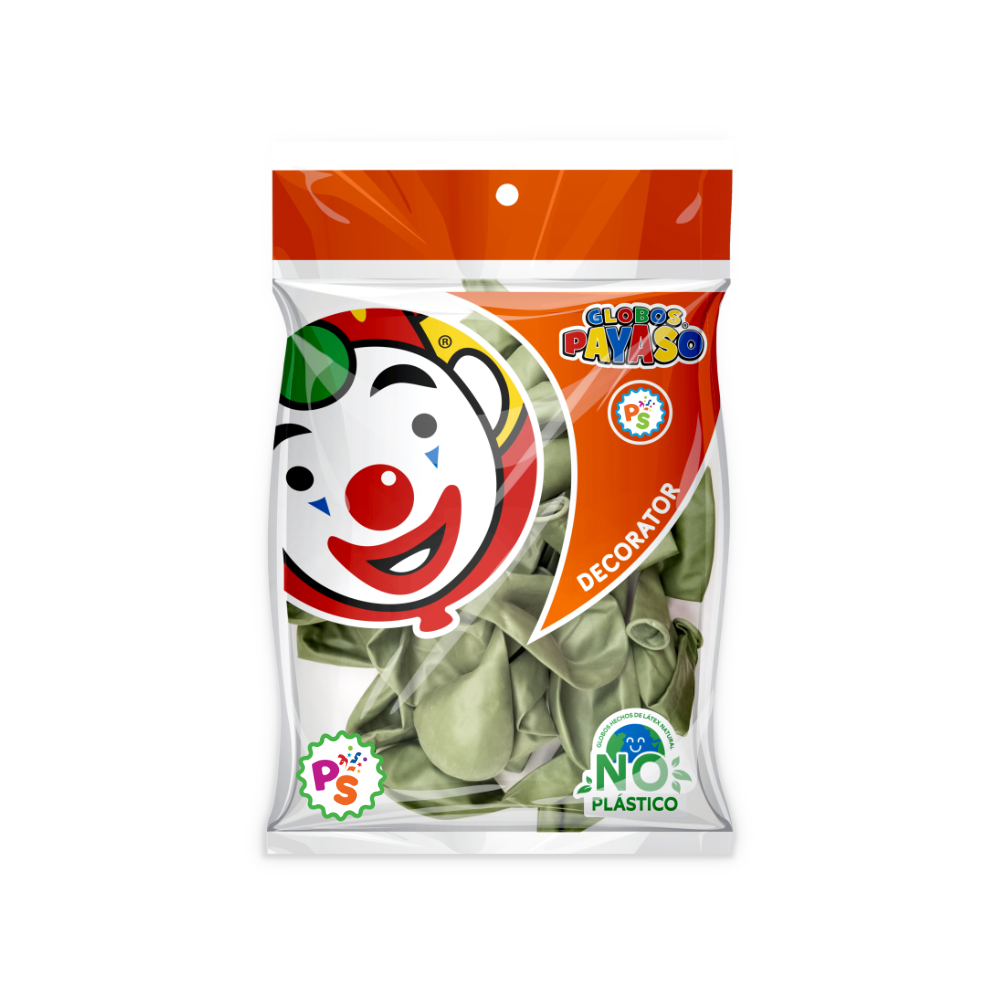 Globo 12" Vintage Musgo 50pz