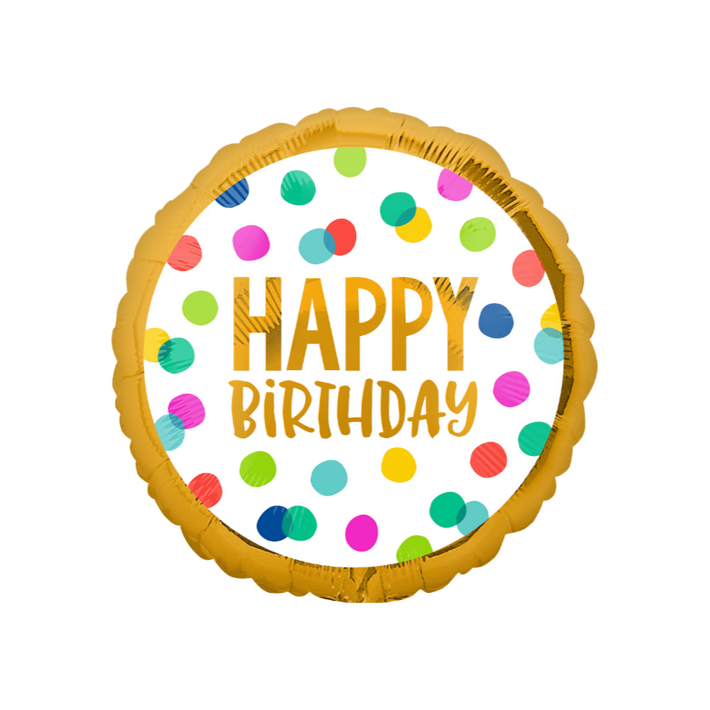 HB07 Globo 18" Happy Dots