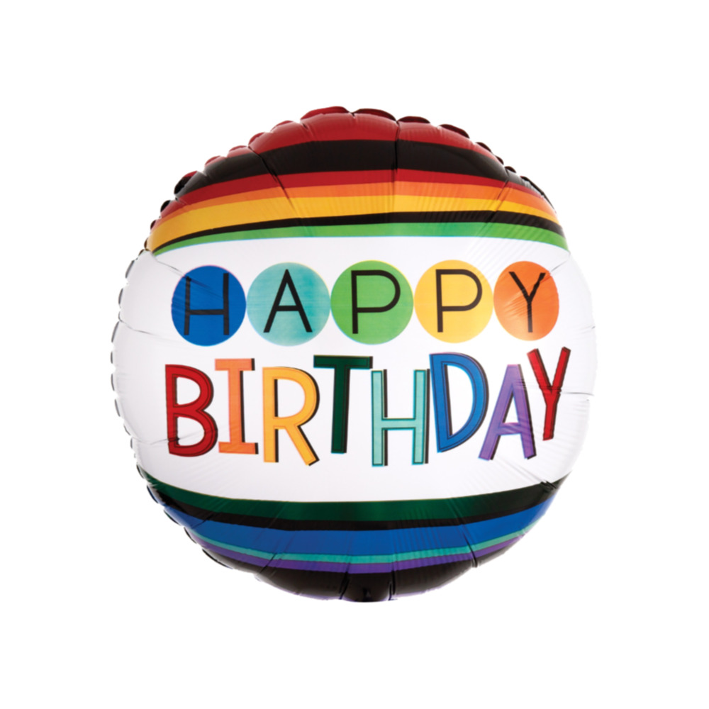 HB050 Globo 18" Rainbow Birthday