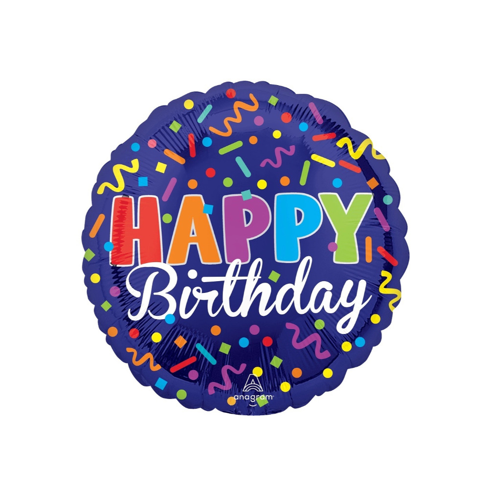 xxHB03 Globo 18" Happy Bday Party