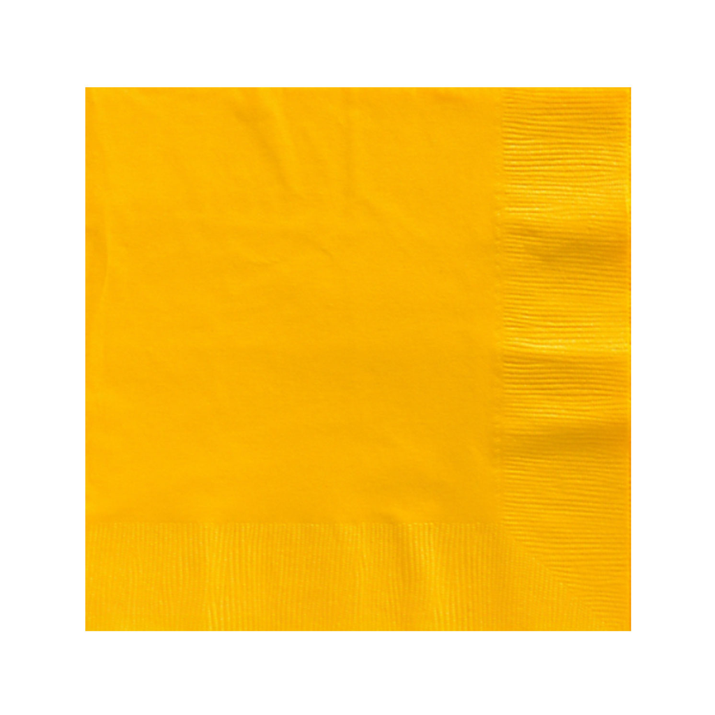 Servilleta Coctel Amarillo Brillante 40 pz