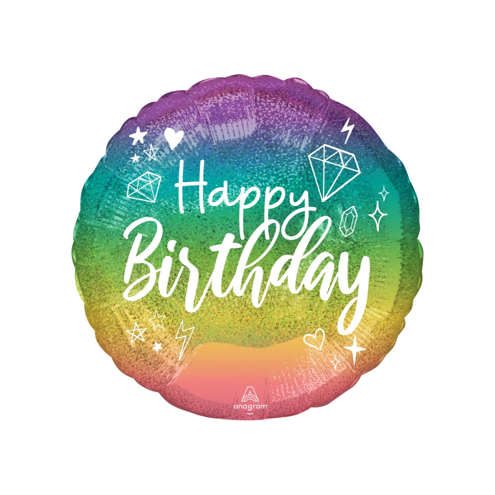 aaHB29 Globo 18" Sparkle Birthday