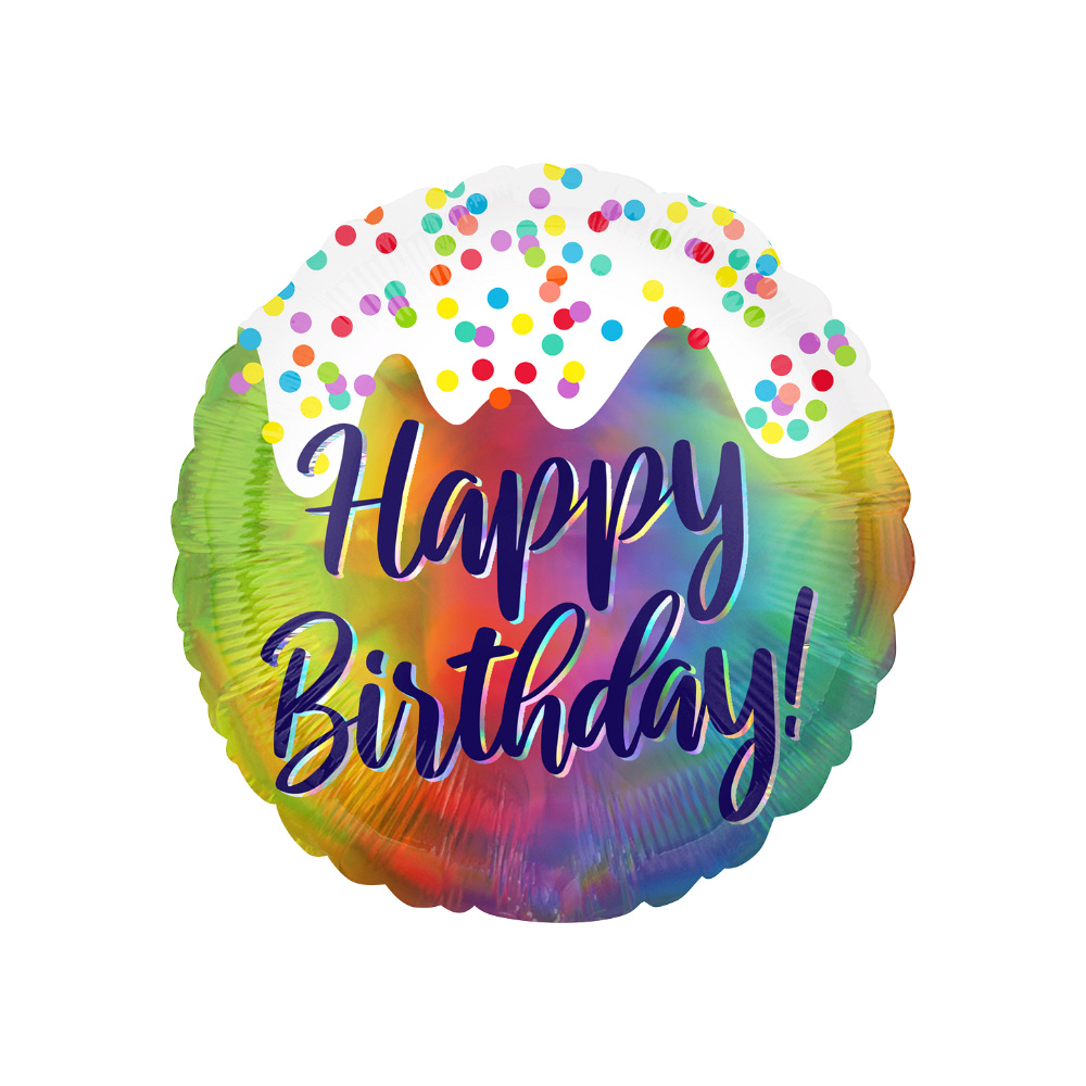 HB12 Globo 18" Iridescent Bday