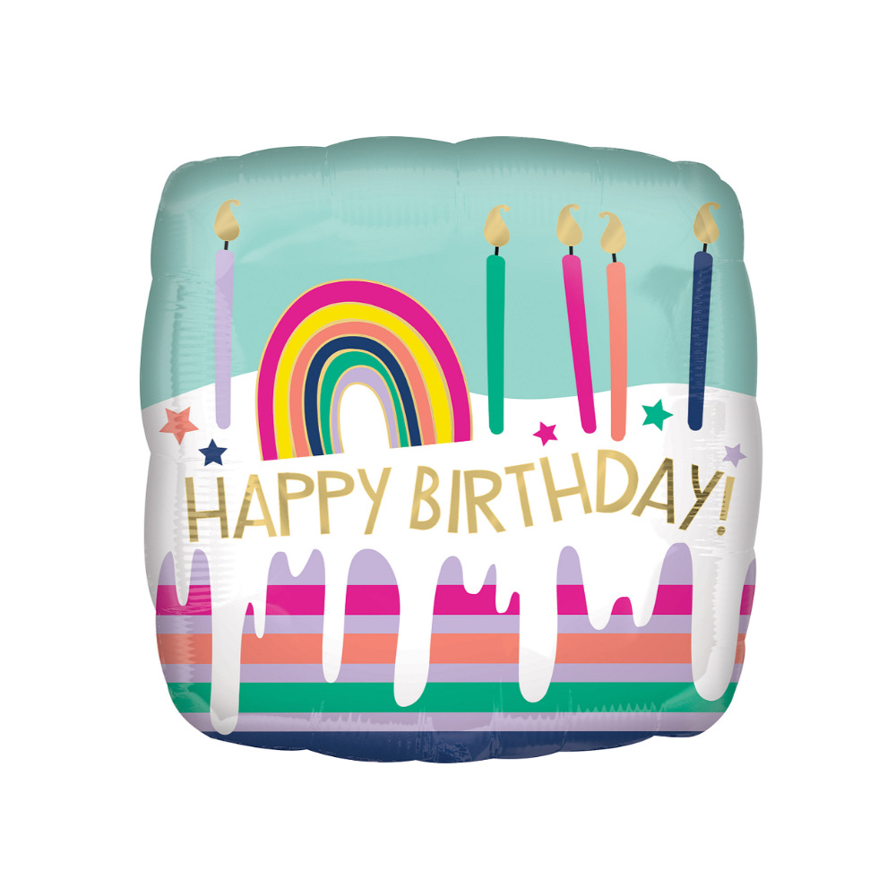 HB33 Globo 18 Frosted Striped Cake