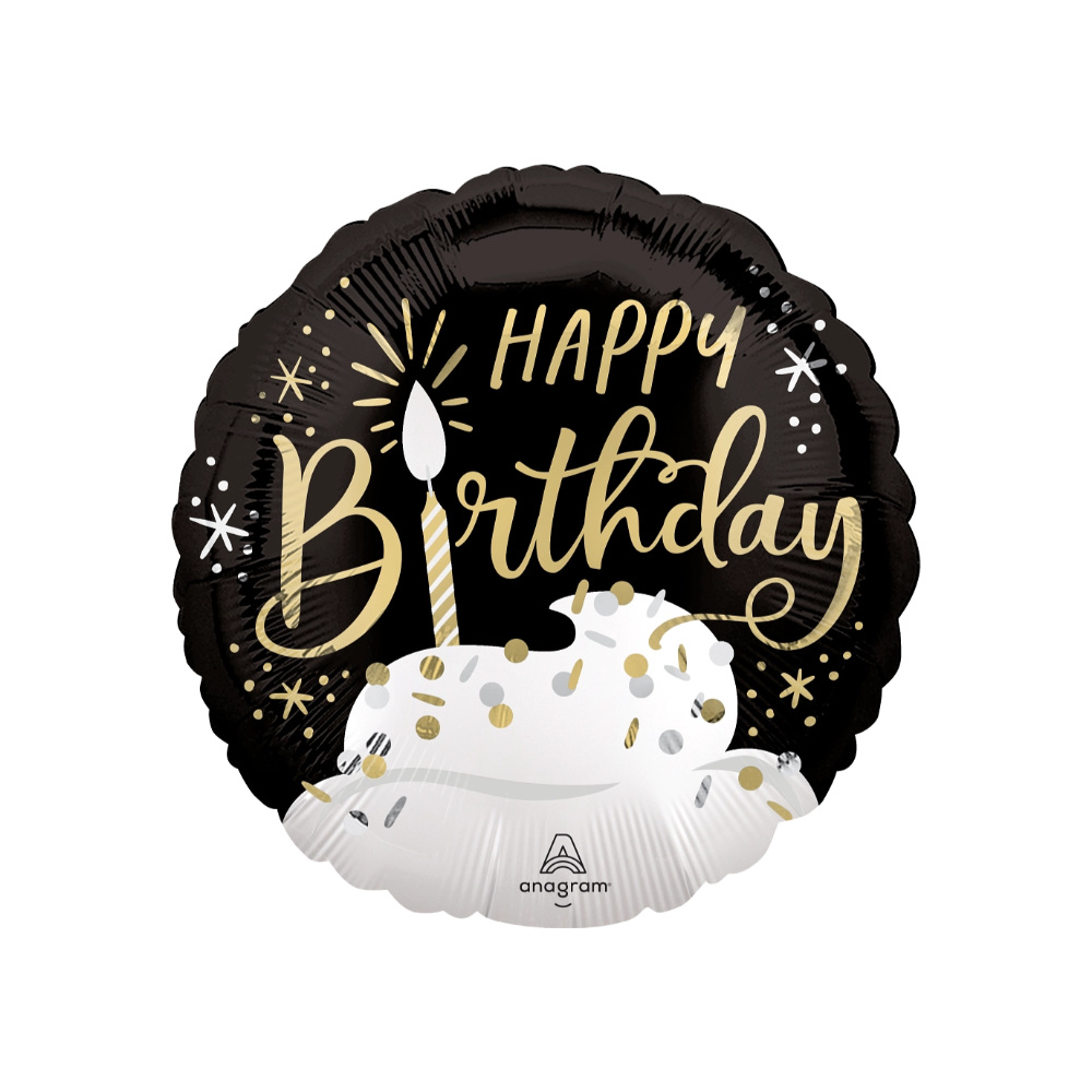aaHB36 Globo 18" Satin BSG Bday Wishes