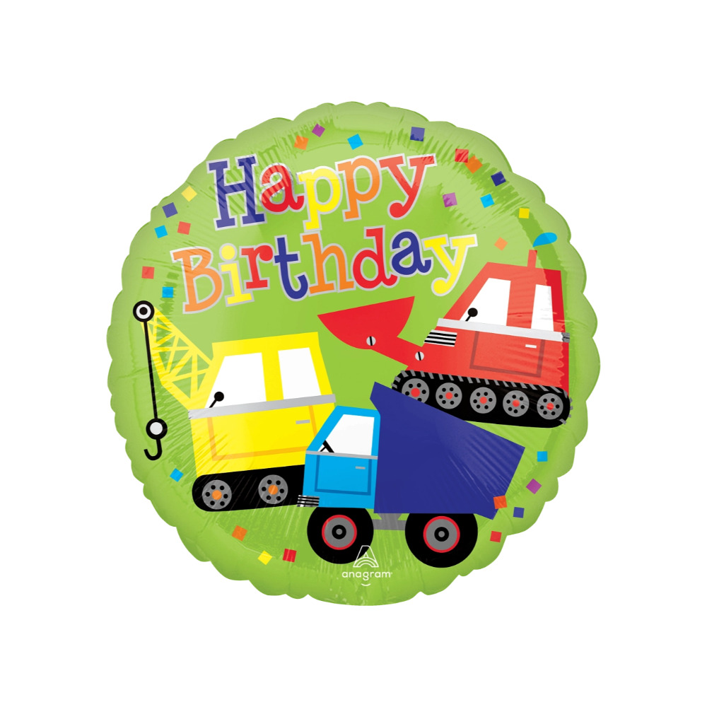 HB083 Happy Bday Truck 18"