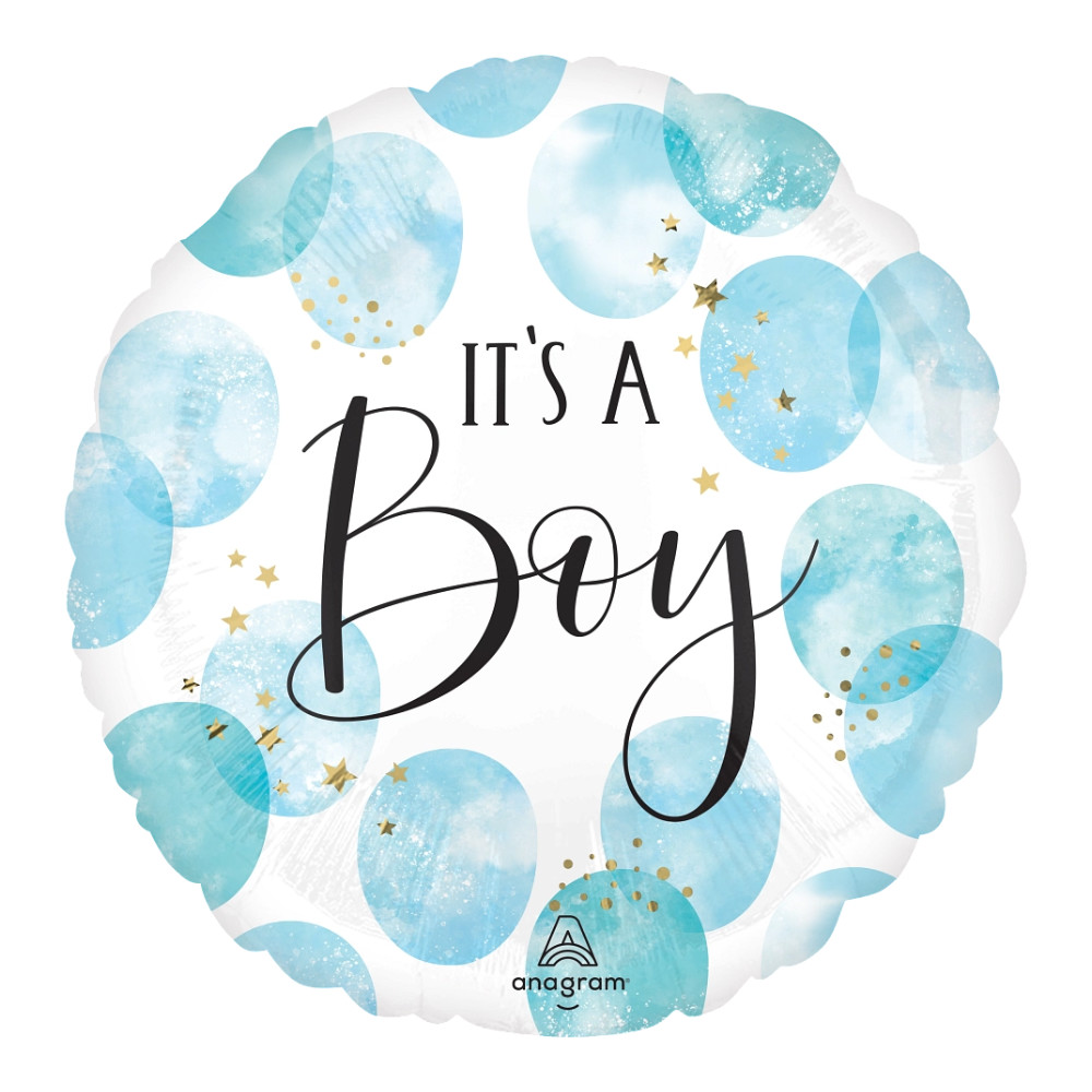 Globo 28" Baby Girl Blue Watercolor