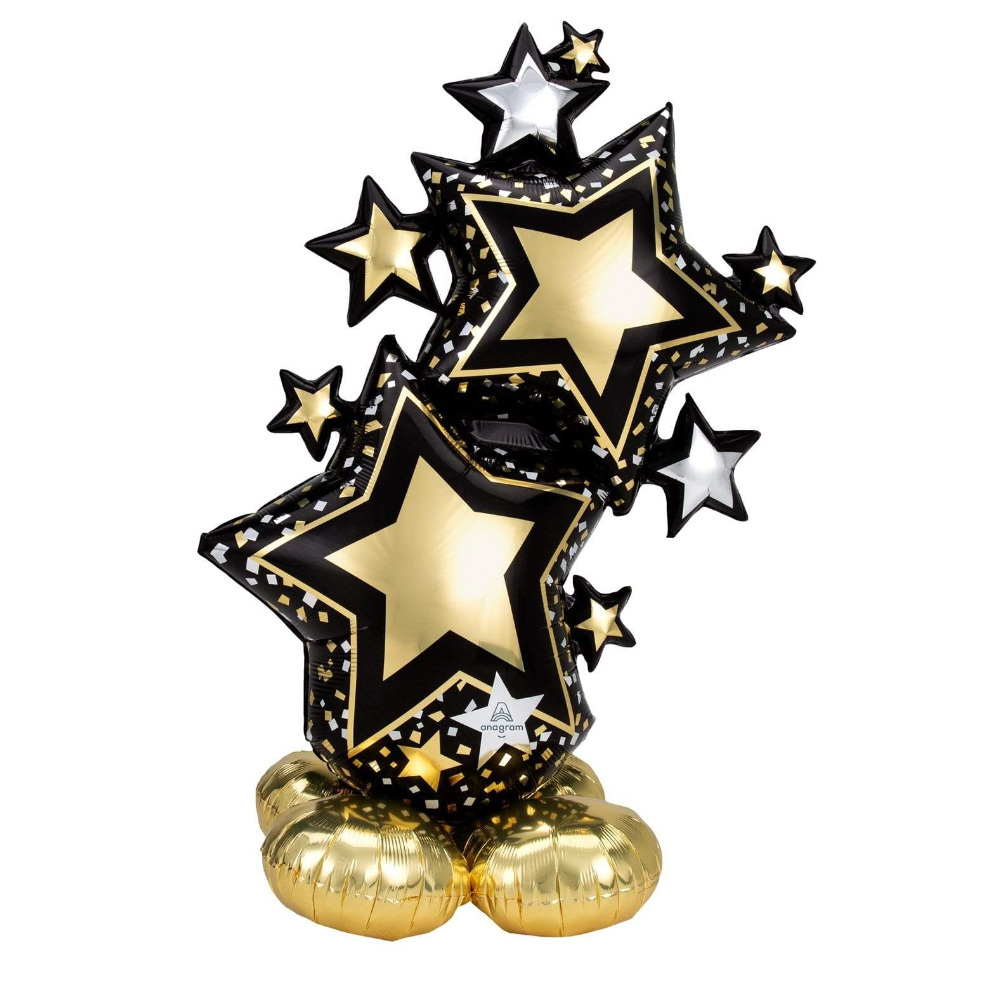 NYR602 AirLoonz Star Cluster Black & Gold 59″