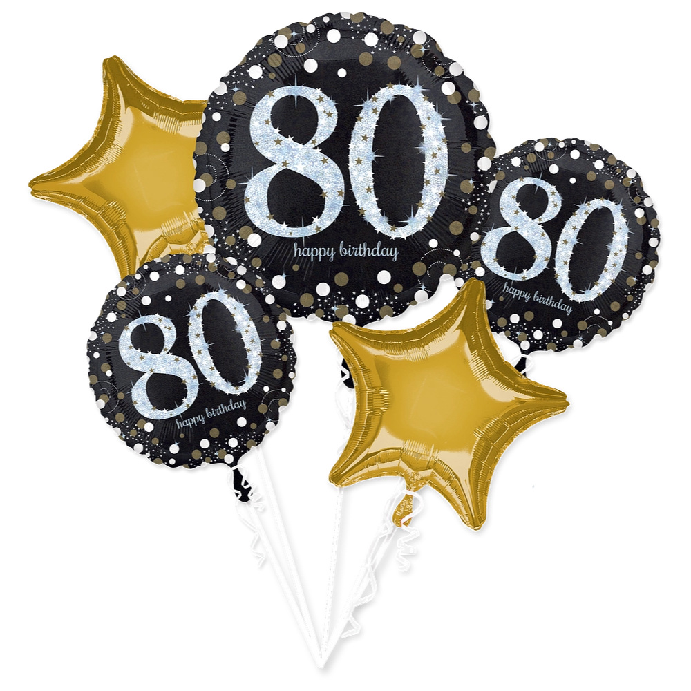 HB312 Bqt Sparkling Birthday 80