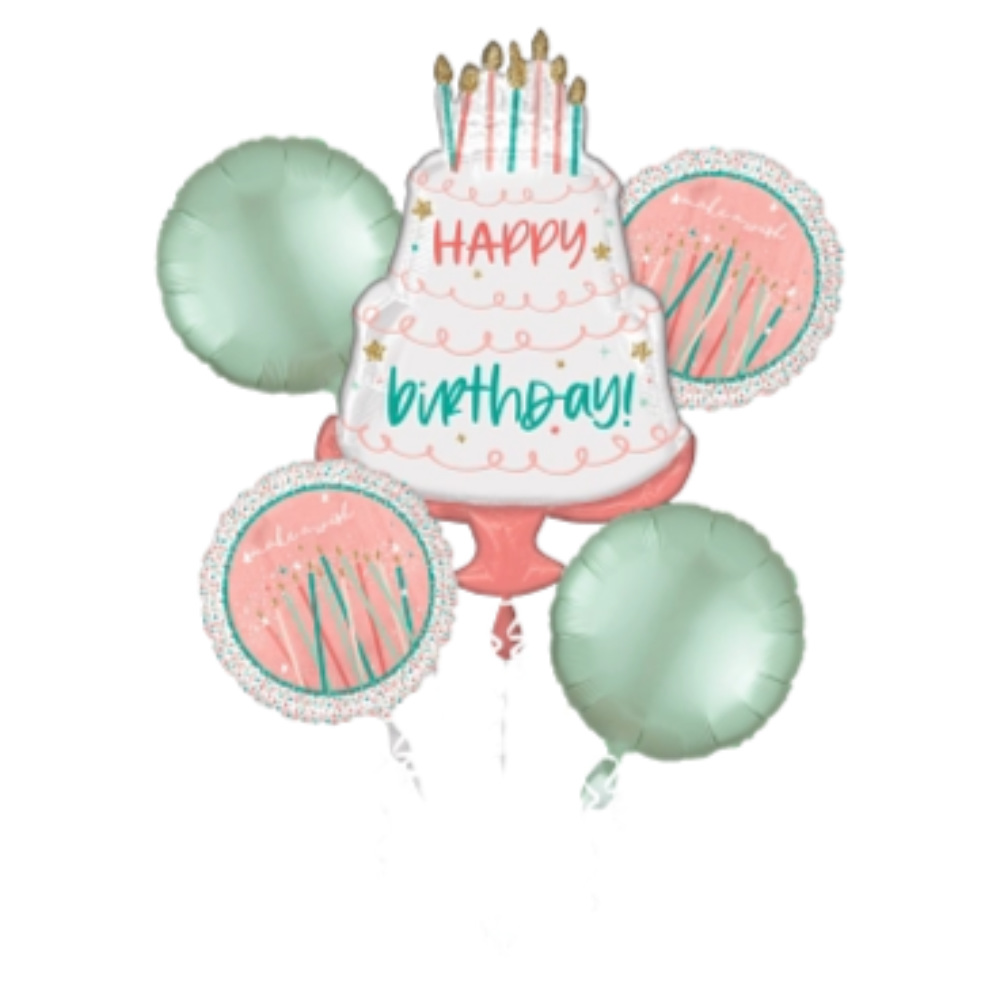 HB303 Bqt Happy Birthday Cake
