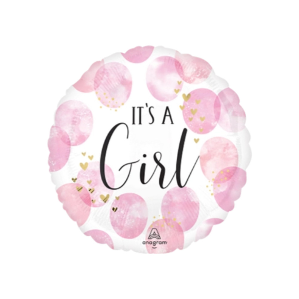 Globo 18" Baby Girl Pink Watercolor
