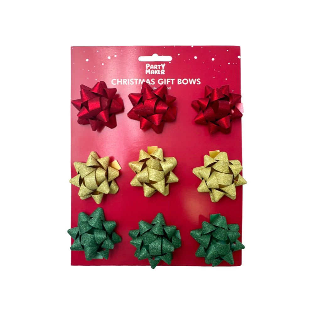 Moños de Navidad 9pz