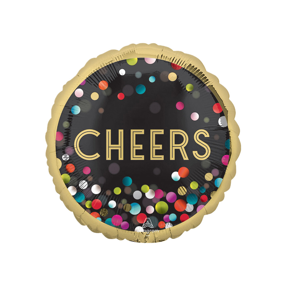 NYR003 Globo 18" Cheers Colorful Confetti
