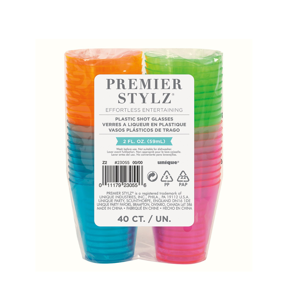 Vaso Shot Neon 40pz 2oz