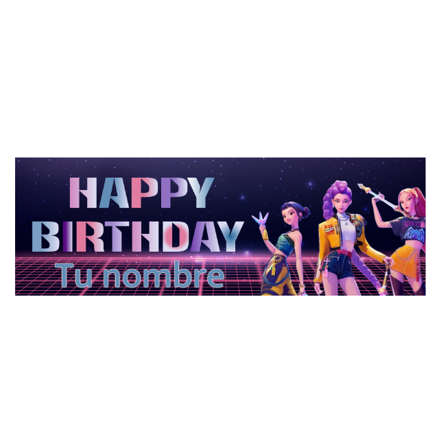 Banner Guerreras K-Pop Personalizable