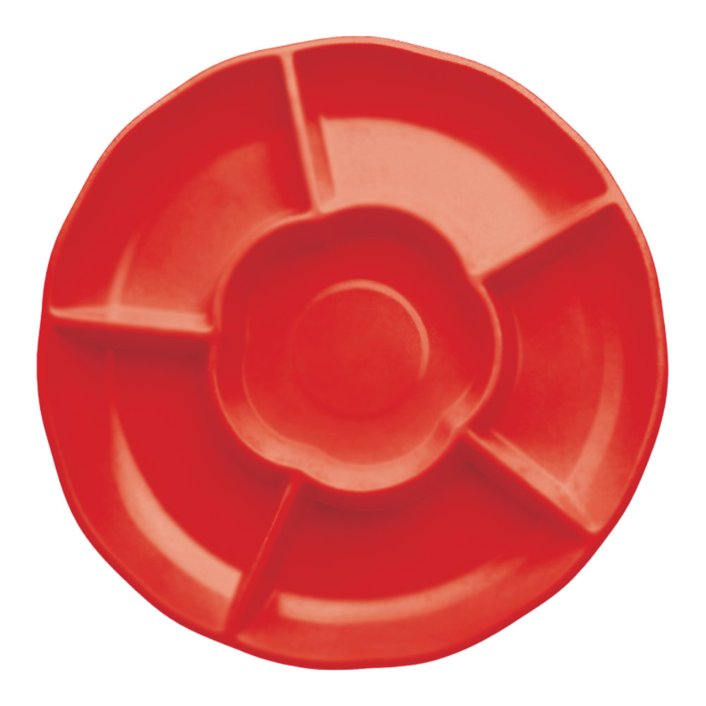 Charola Redonda Roja C/3