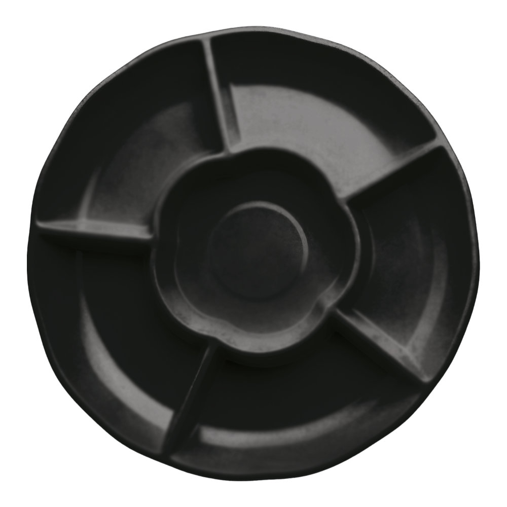 Charola Redonda Negro C/3