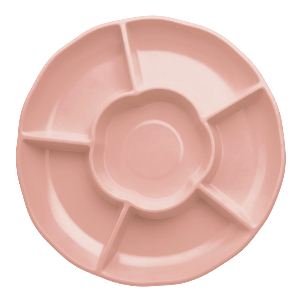 Charola Redonda Rosa Bebé C/3