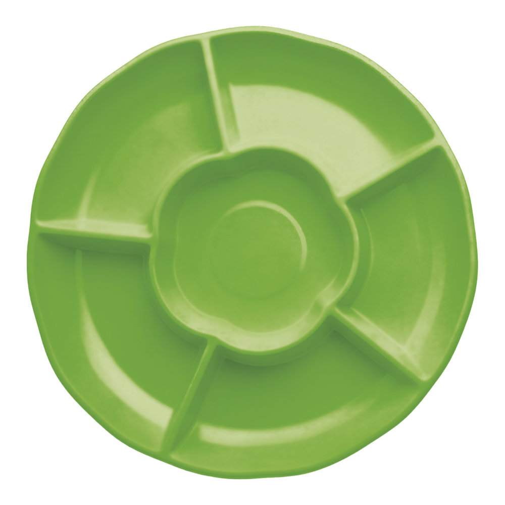 Charola Redonda Verde Kiwi C/3