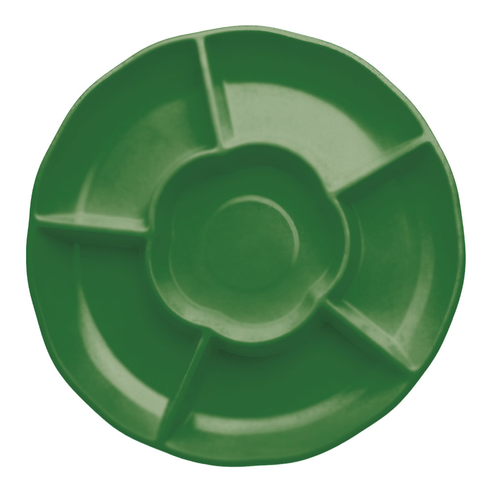 Charola Redonda Verde Bandera 3 pz