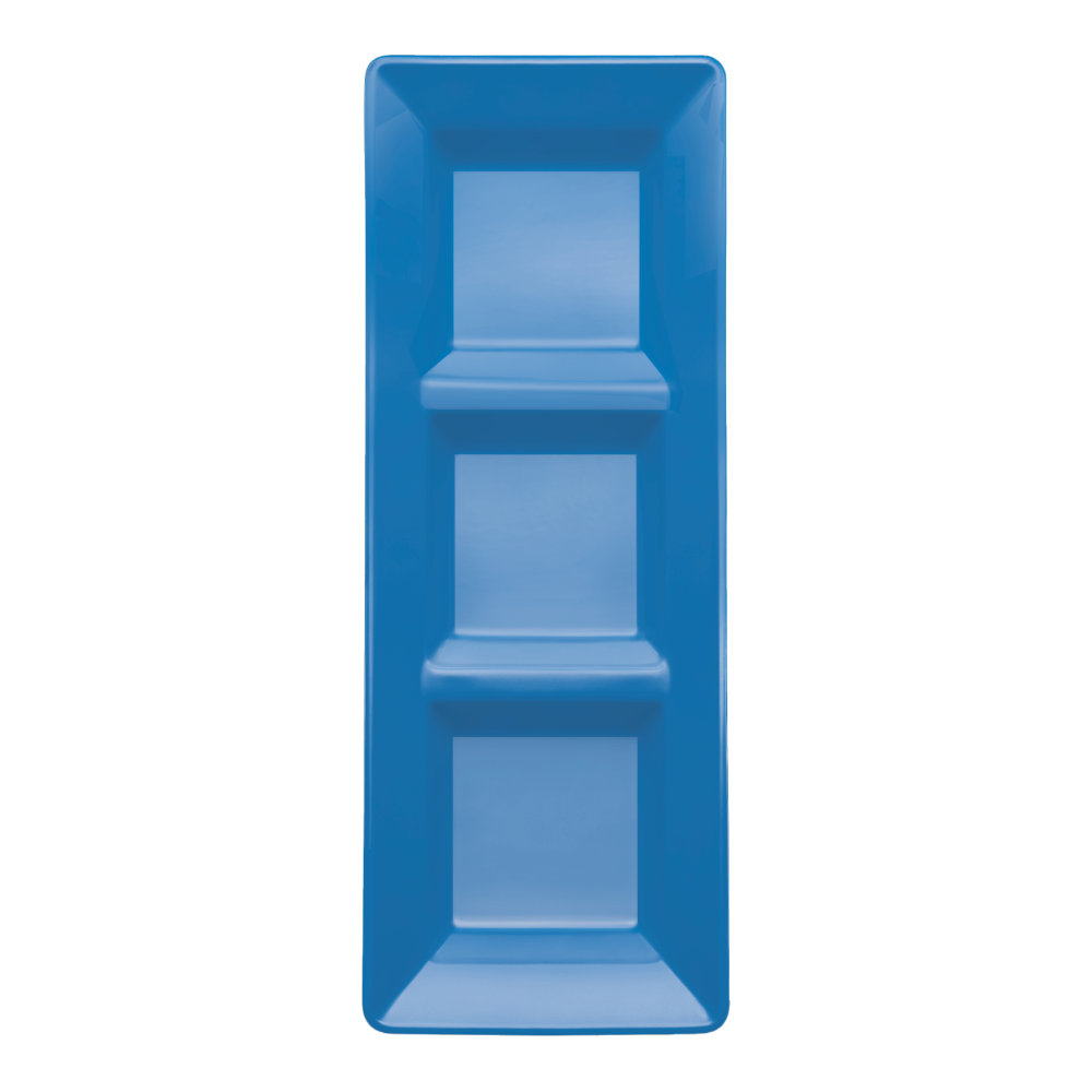 Charola Rectangular Azul Rey 3 pz