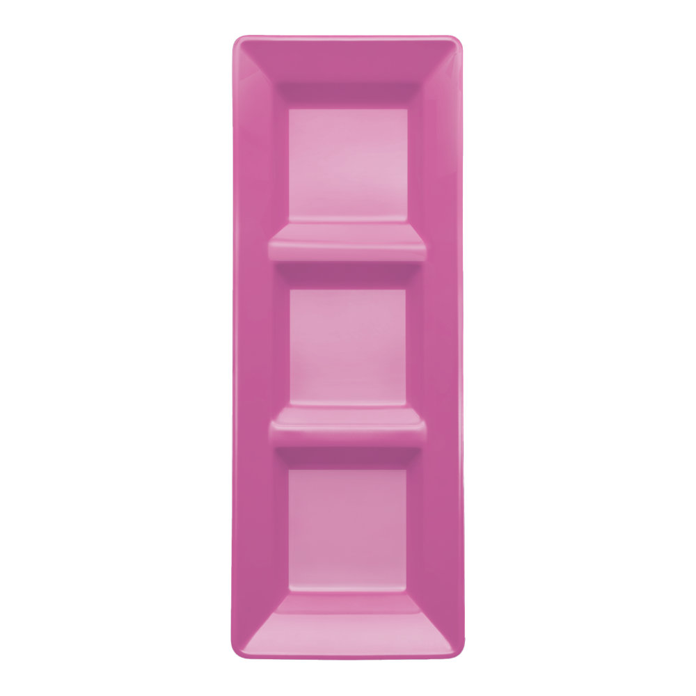 Charola Rectangular Magenta 3 pz