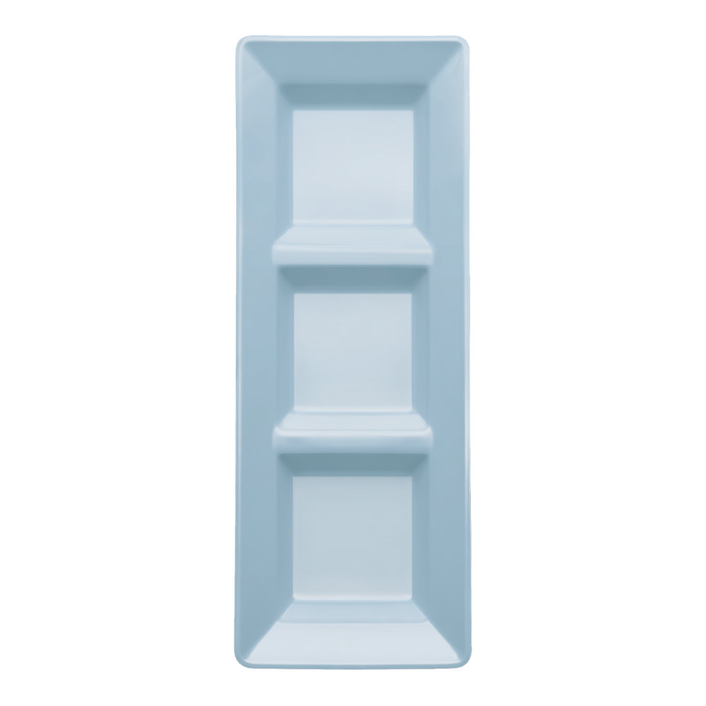 Charola Rectangular Azul Pastel C/3