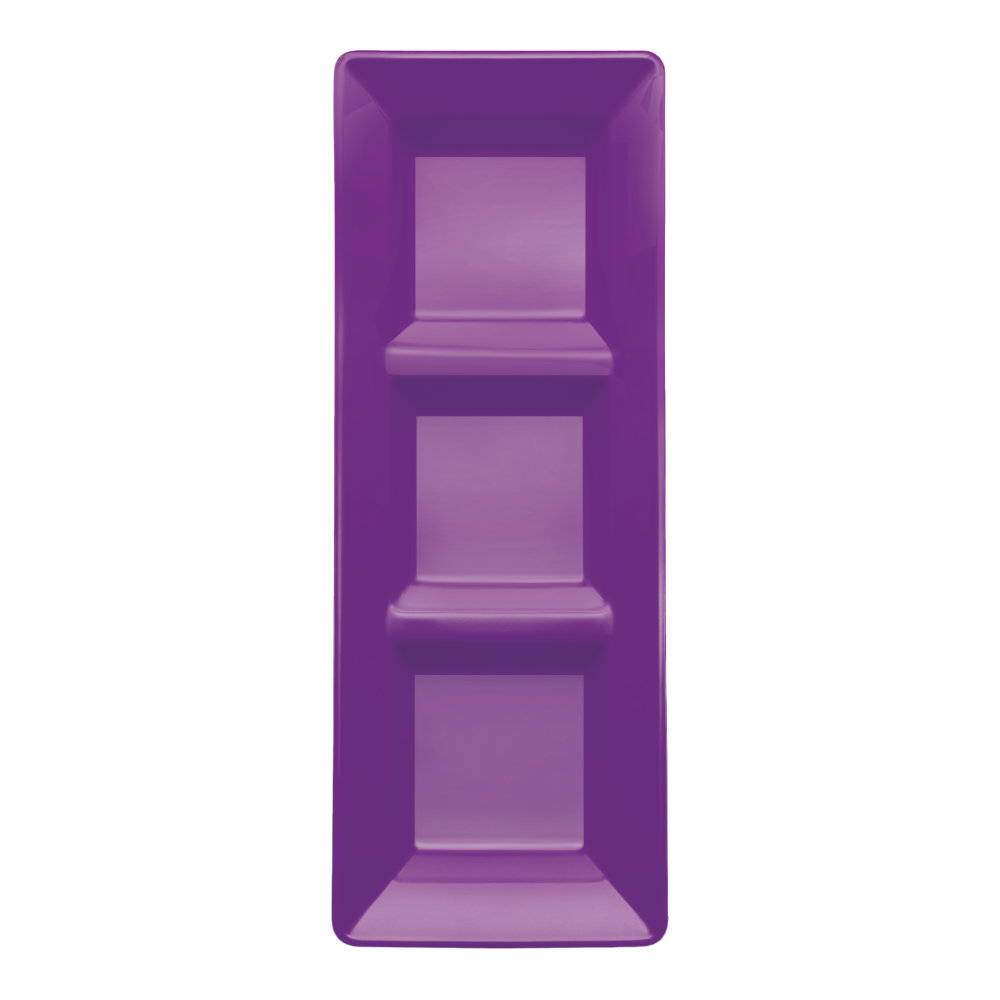 Charola Rectangular Morado 3 pz