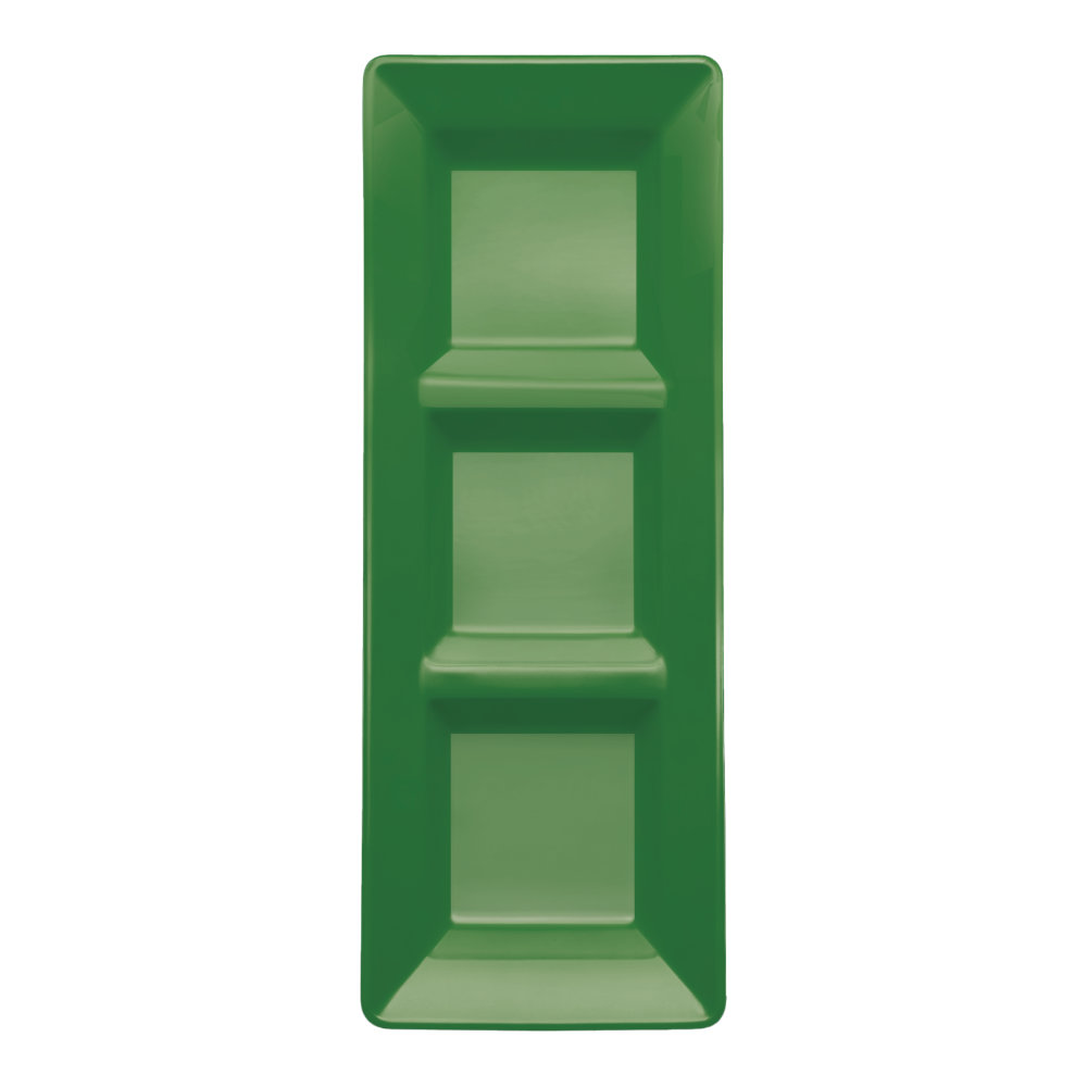 Charola Rectangular Verde Bandera 3 pz