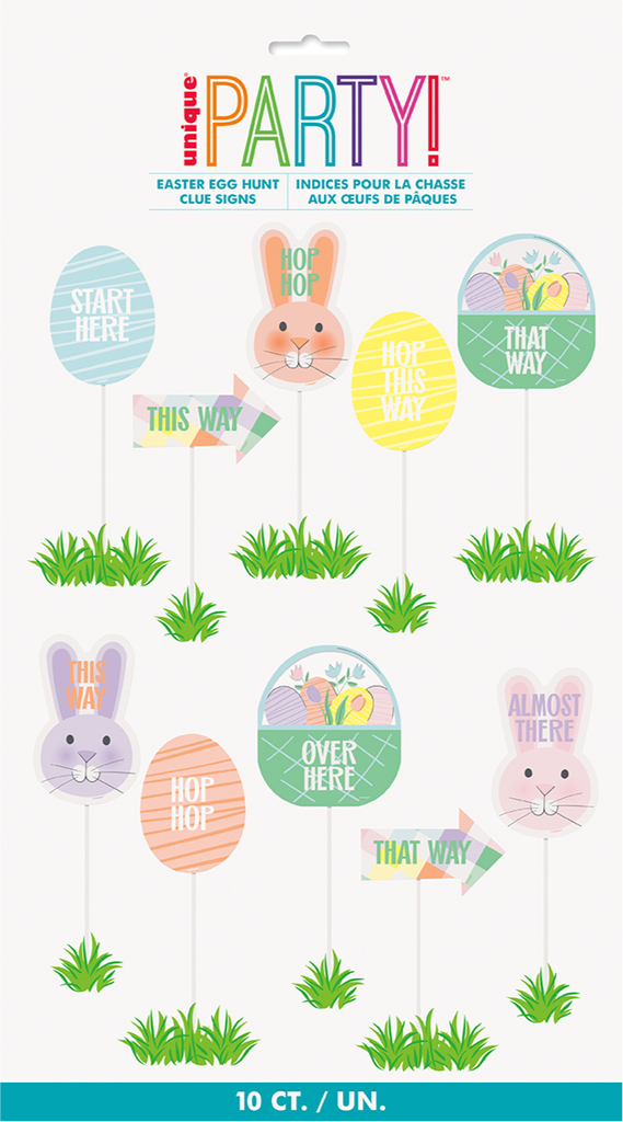 Egg Hunt Clue Signs  10pz