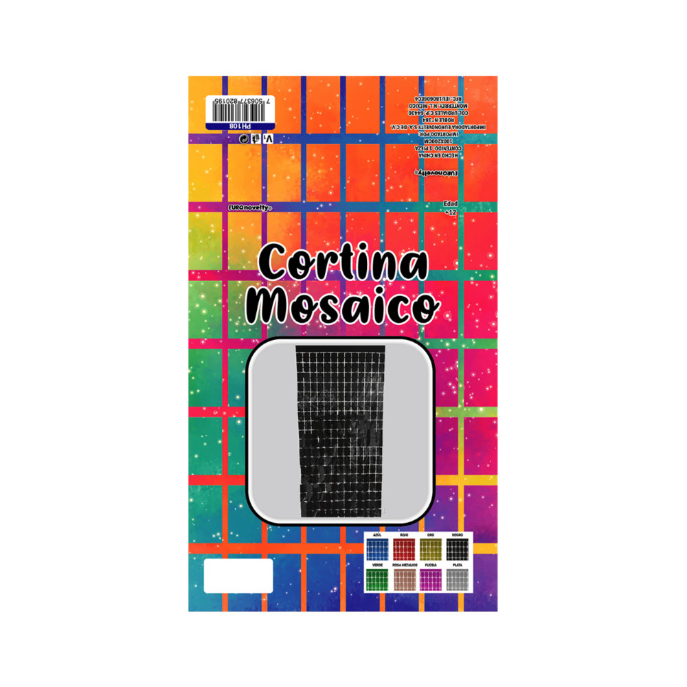 Cortina Mosaico Negro