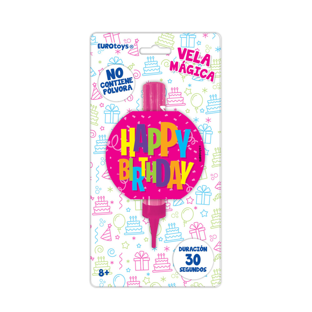 Vela Magica HBD Rosa